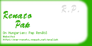 renato pap business card