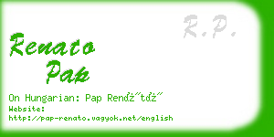 renato pap business card